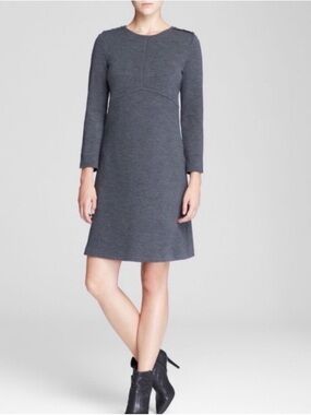 Tory Burch "Vienna" Gray Wool Dress Size Large